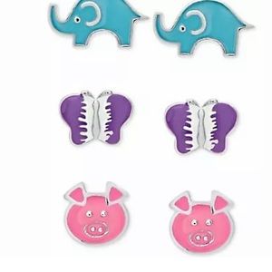 Macy Children's 3Pc Earring in 18k Sterling Silver